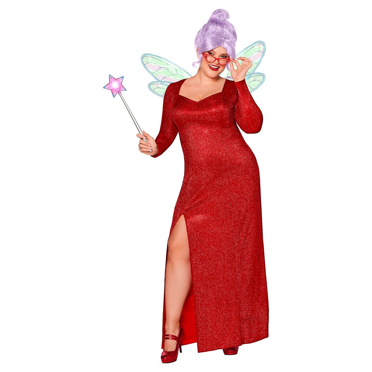 Adult Fairy Godmother Dress Costume - Shrek RED
