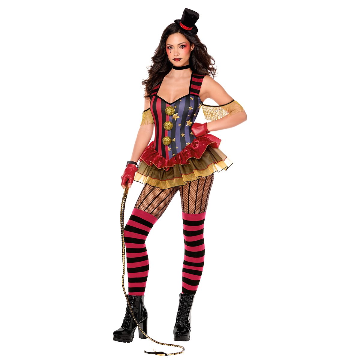 Adult Ringmaster Tutu Dress Costume RED / BLUE