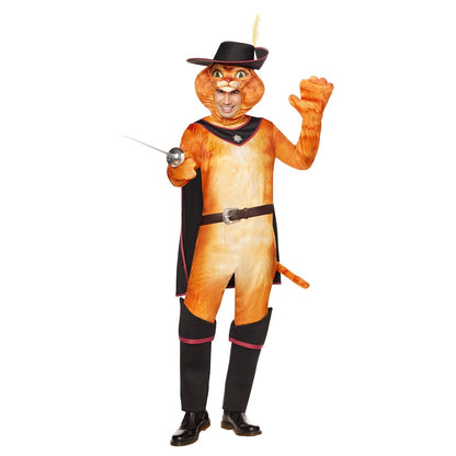 Adult Puss in Boots Costume - Shrek ORANGE