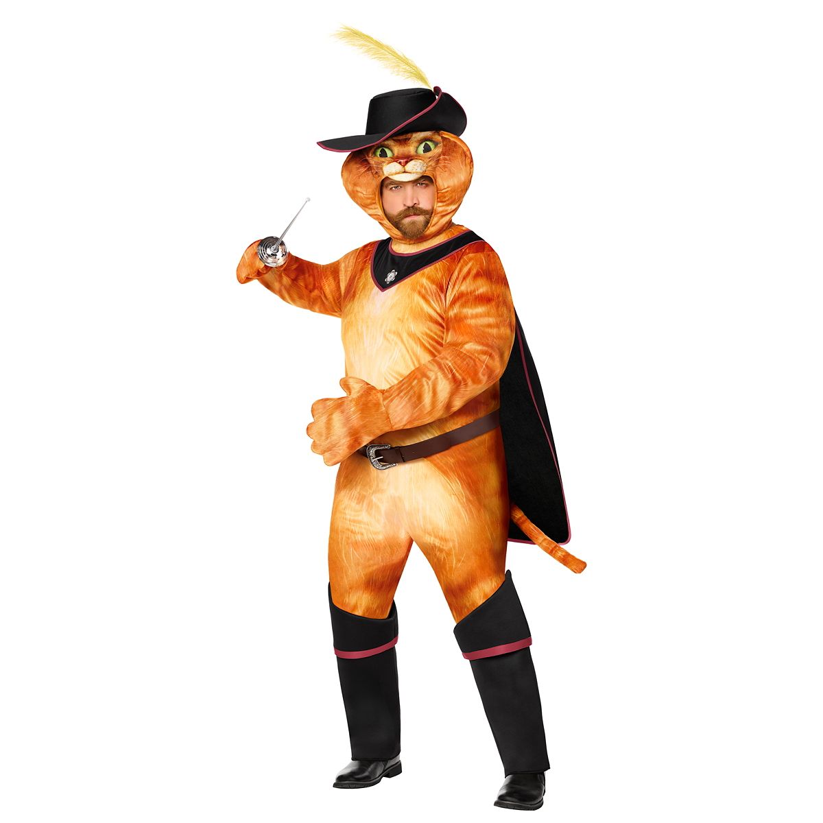 Adult Puss in Boots Costume - Shrek ORANGE