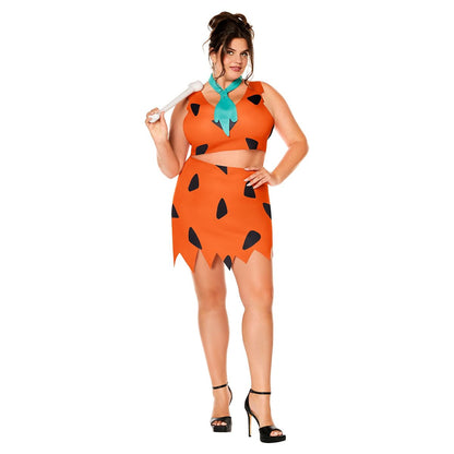 Adult Fred Flintstone Sassy Costume – The Flintstones ORANGE