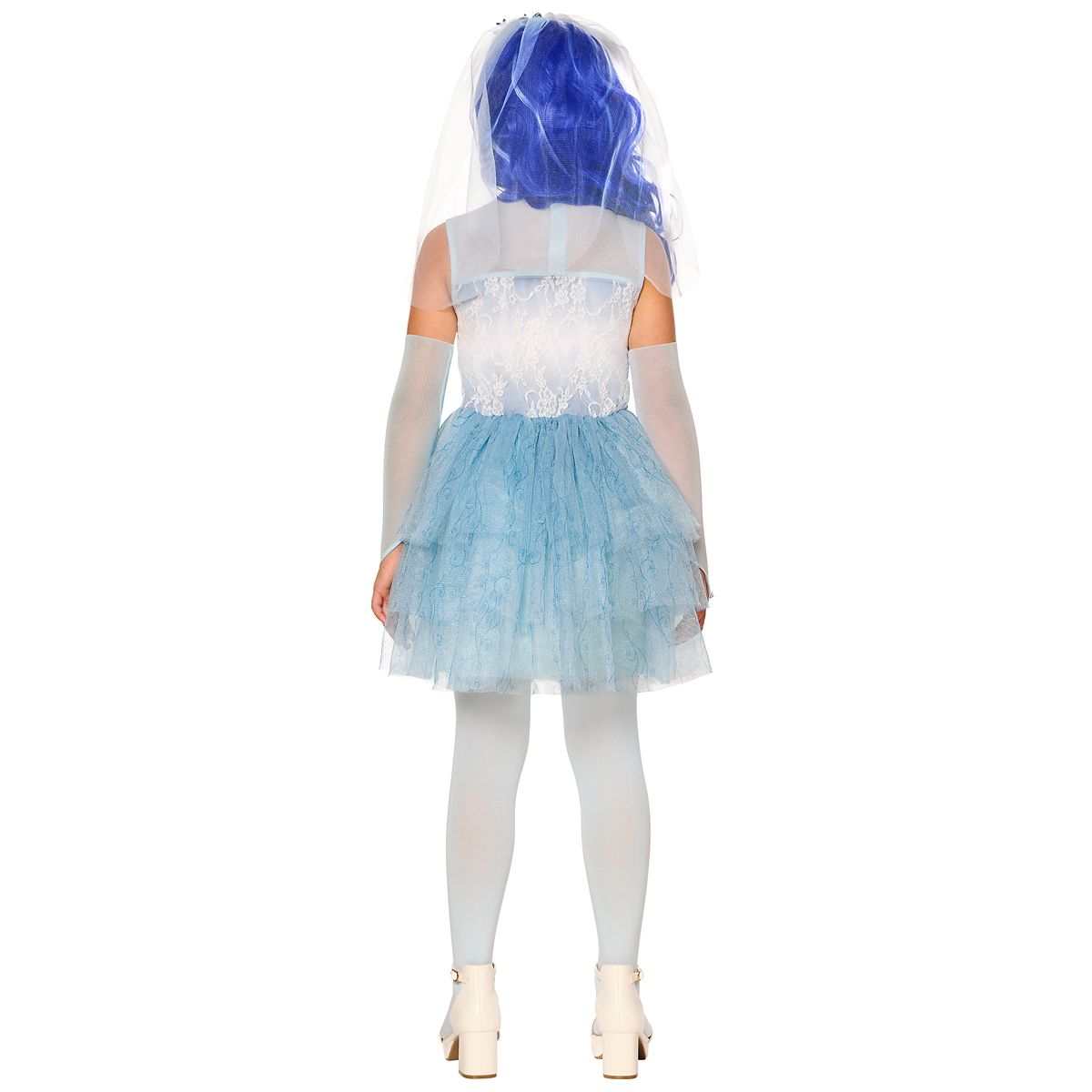 Kids Emily Dress Costume - Corpse Bride BLUE / WHITE