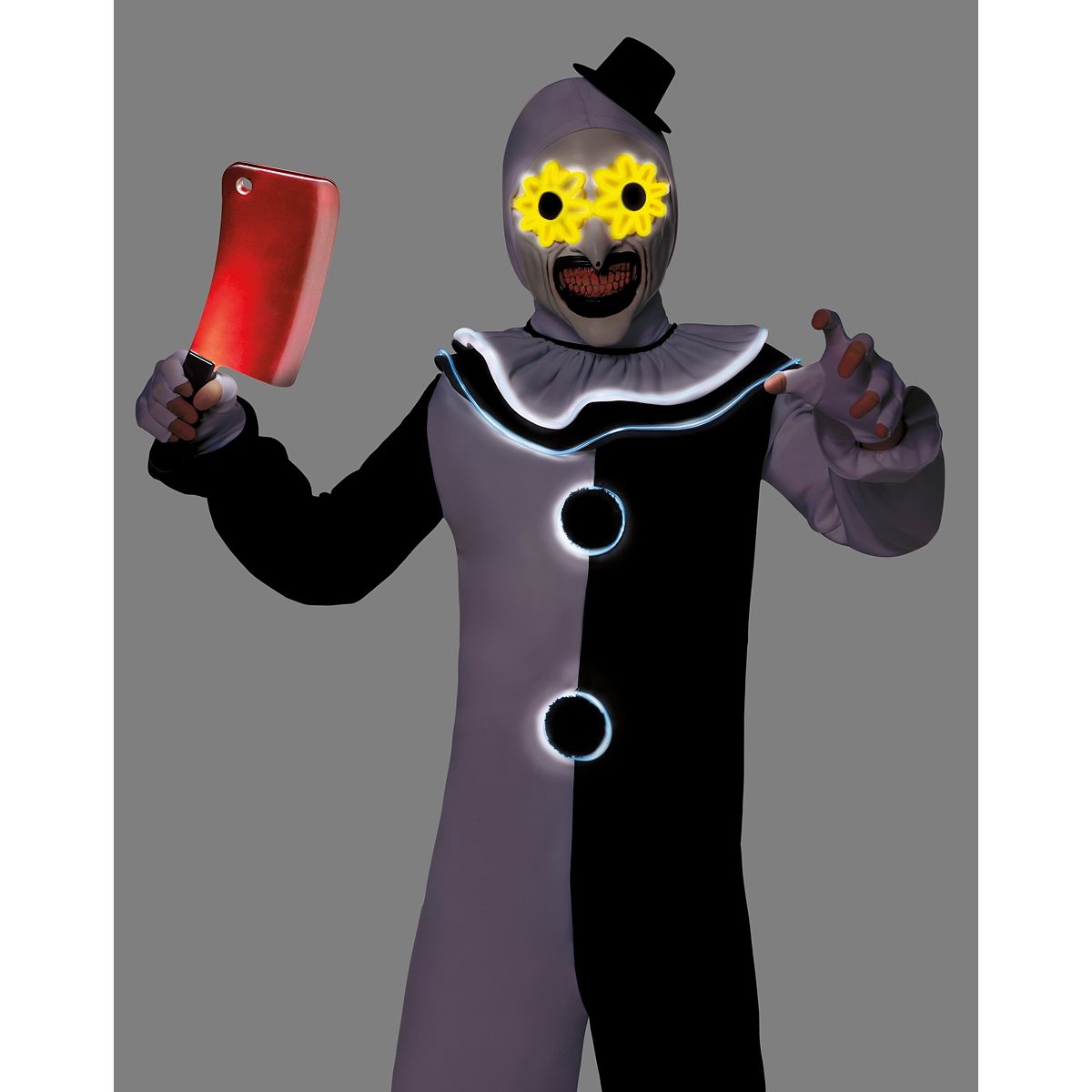 Kids Art the Clown Light-Up Costume - Terrifier BLACK AND WHITE