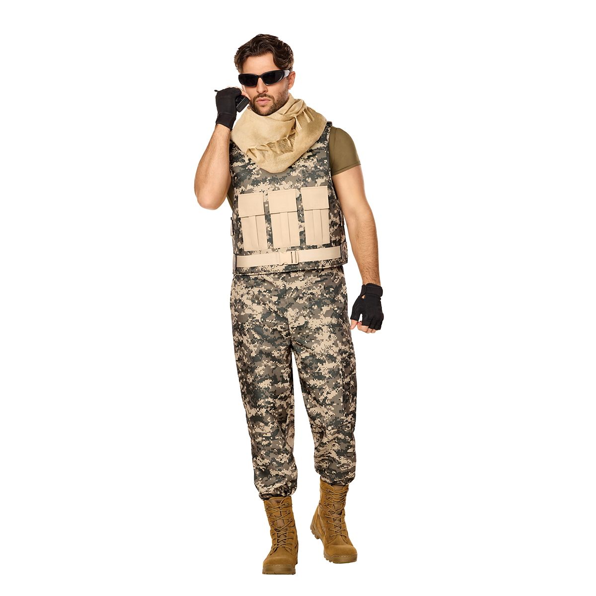 Adult Desert Soldier Costume CAMOUFLAGE