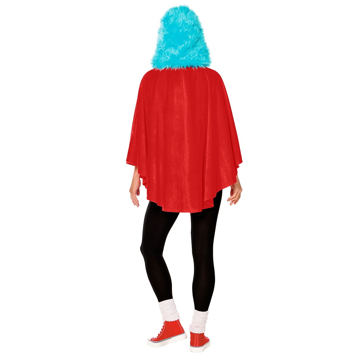 Adult Dr. Seuss Thing Poncho Costume RED / BLUE
