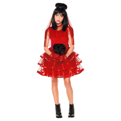 Kids Lydia Deetz Dress Costume - Beetlejuice RED