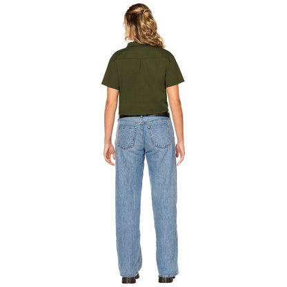 Adult Jason Cropped Work Shirt - Jason Universe GREEN