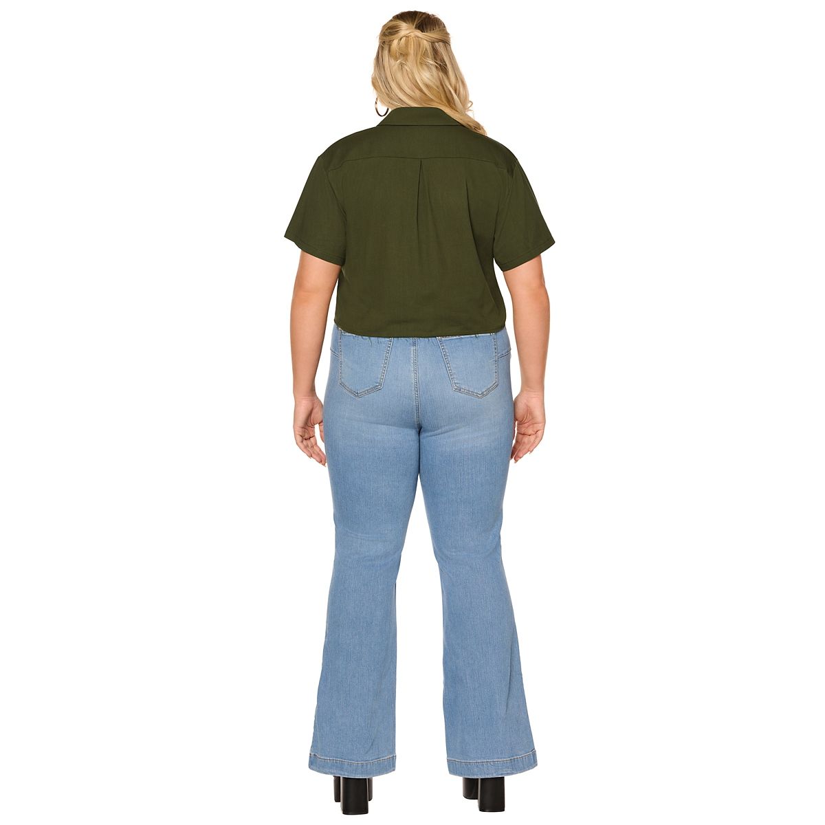 Adult Jason Cropped Work Shirt - Jason Universe GREEN