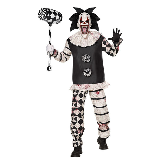 Adult Sideshow Slasher Costume BLACK AND WHITE