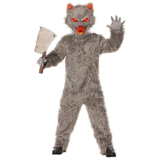 Kids Light-Up Werewolf Jumpsuit Costume GRAY