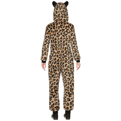 Adult Leopard Jumpsuit Costume BROWN
