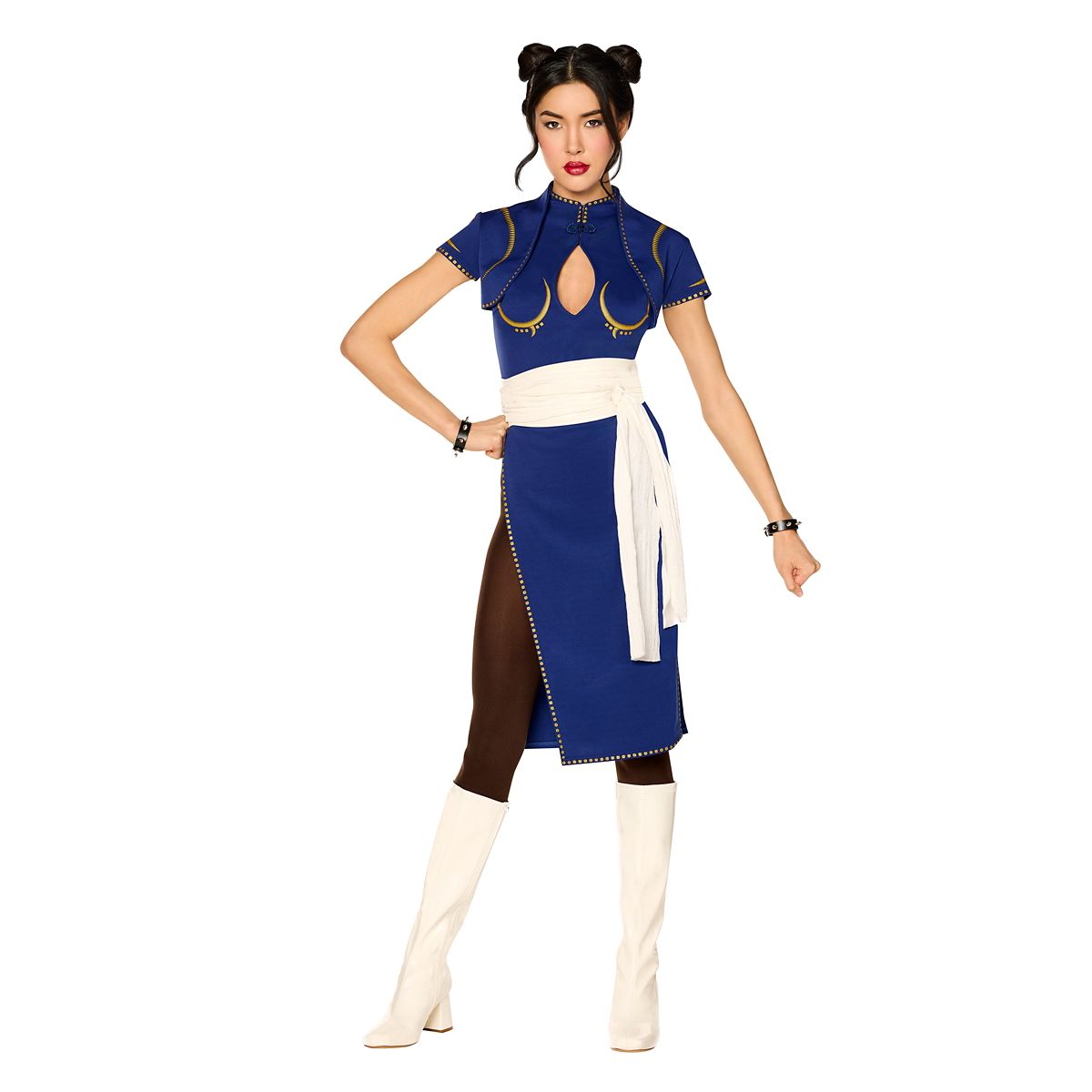 Adult Chun-Li Dress Costume - Street Fighter BLUE
