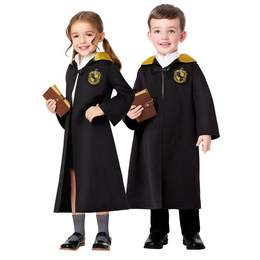 Toddler Hufflepuff Hooded Robe Costume - Harry Potter BLACK