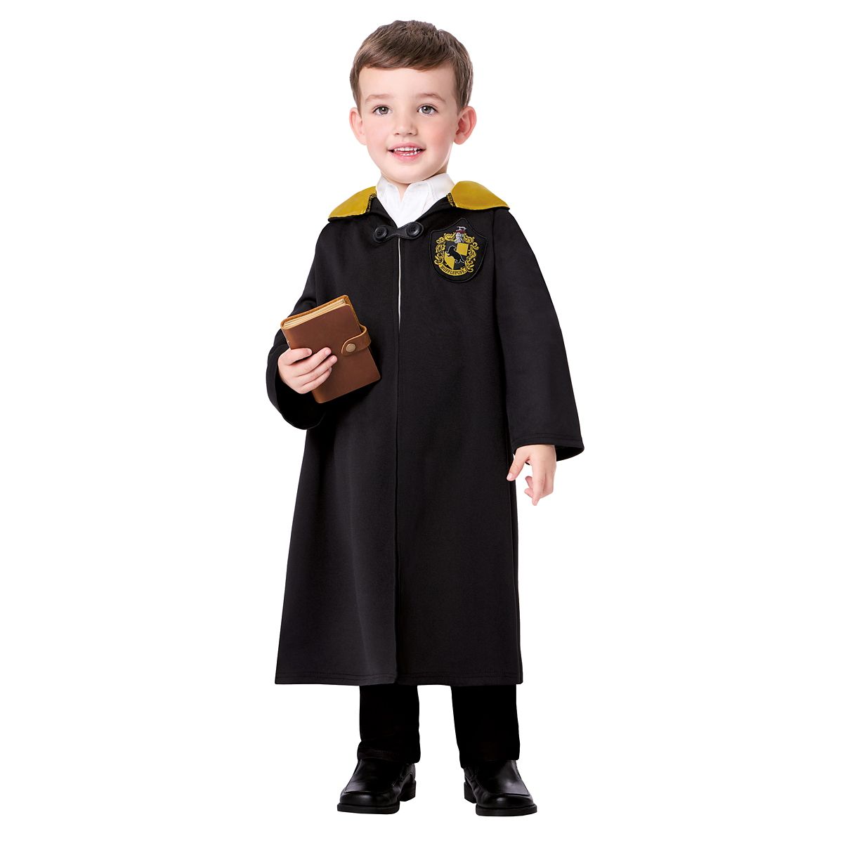 Toddler Hufflepuff Hooded Robe Costume - Harry Potter BLACK