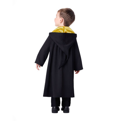 Toddler Hufflepuff Hooded Robe Costume - Harry Potter BLACK