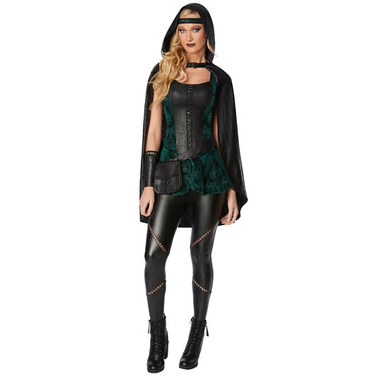 Adult Woodland Huntress Costume GREEN