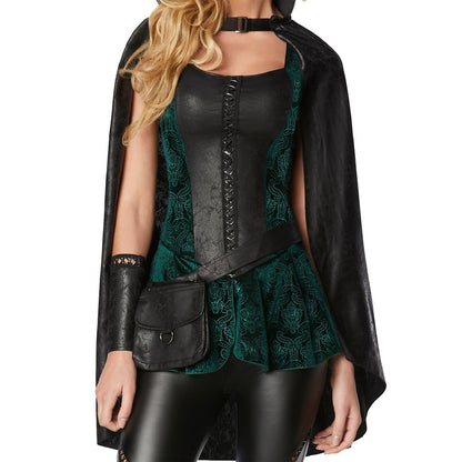 Adult Woodland Huntress Costume GREEN