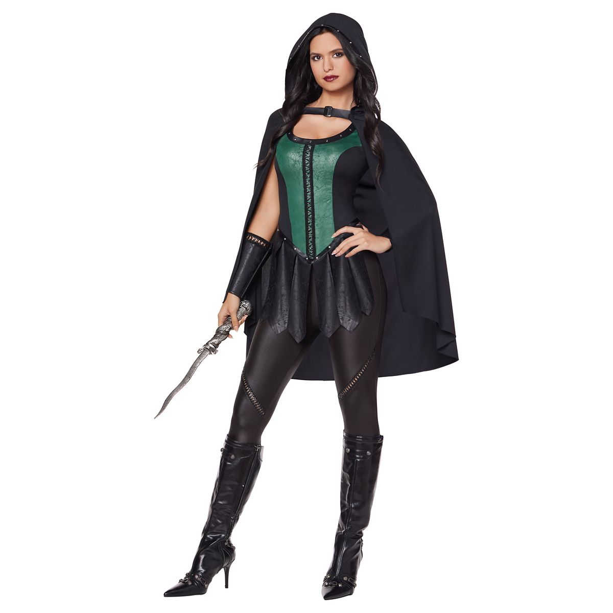 Adult Woodland Huntress Costume GREEN