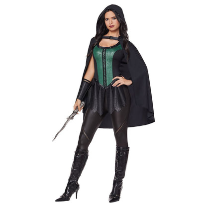 Adult Woodland Huntress Costume GREEN