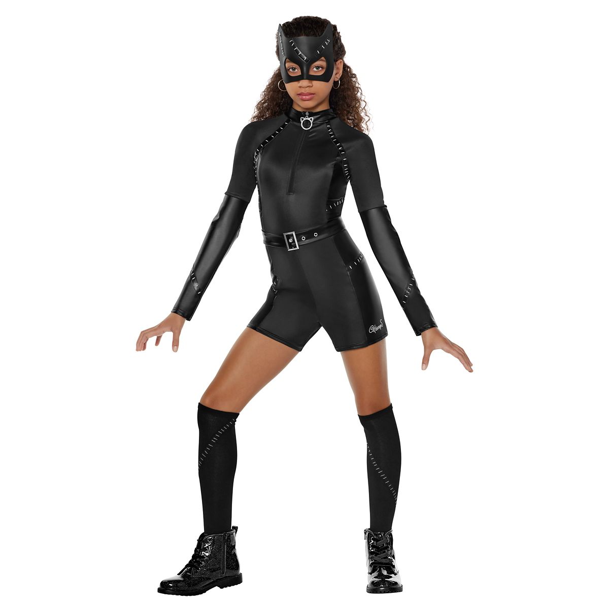 Kids Catwoman Romper Costume - DC BLACK