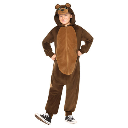 Kids Bear Energy Jumpsuit Costume BROWN