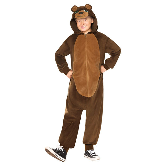 Kids Bear Energy Jumpsuit Costume BROWN