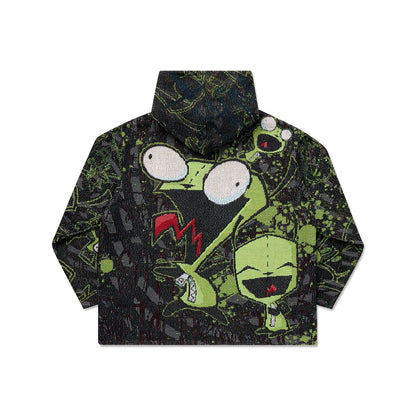 Invader Zim GIR Jacquard Hoodie MULTI-COLOR