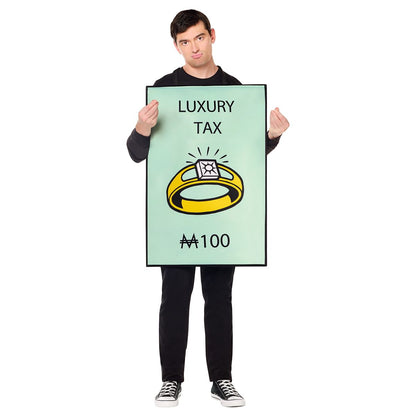 Adult 4-in-1 Monopoly Cards Costume BLUE/GREEN