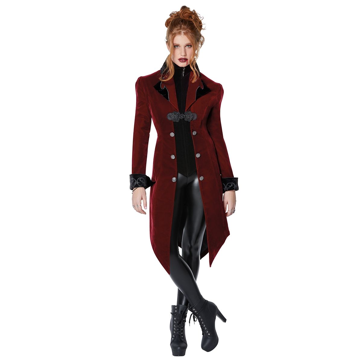 Adult Burgundy Vampire Jacket BURGUNDY