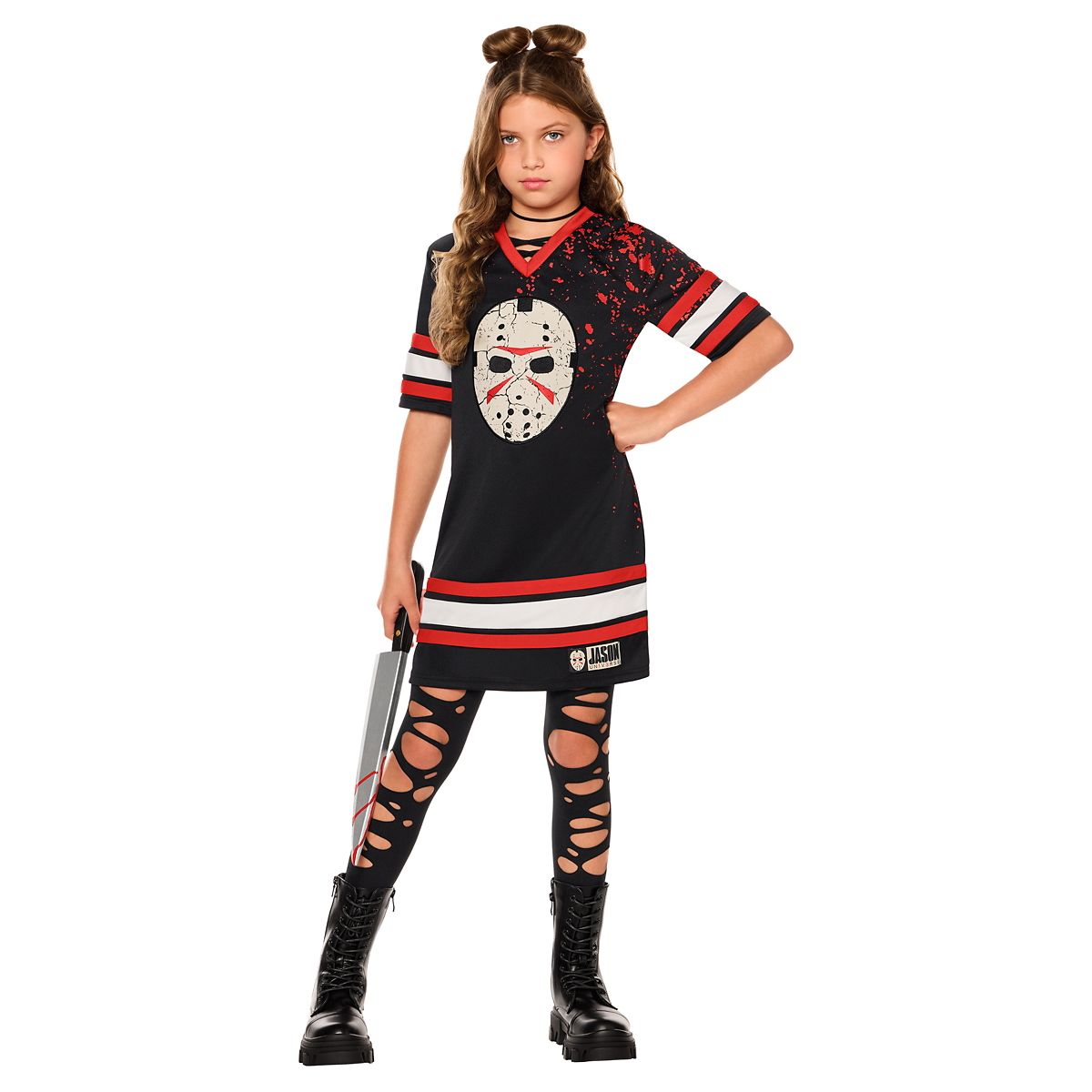 Kids Jason Universe Jersey Dress Costume BLACK