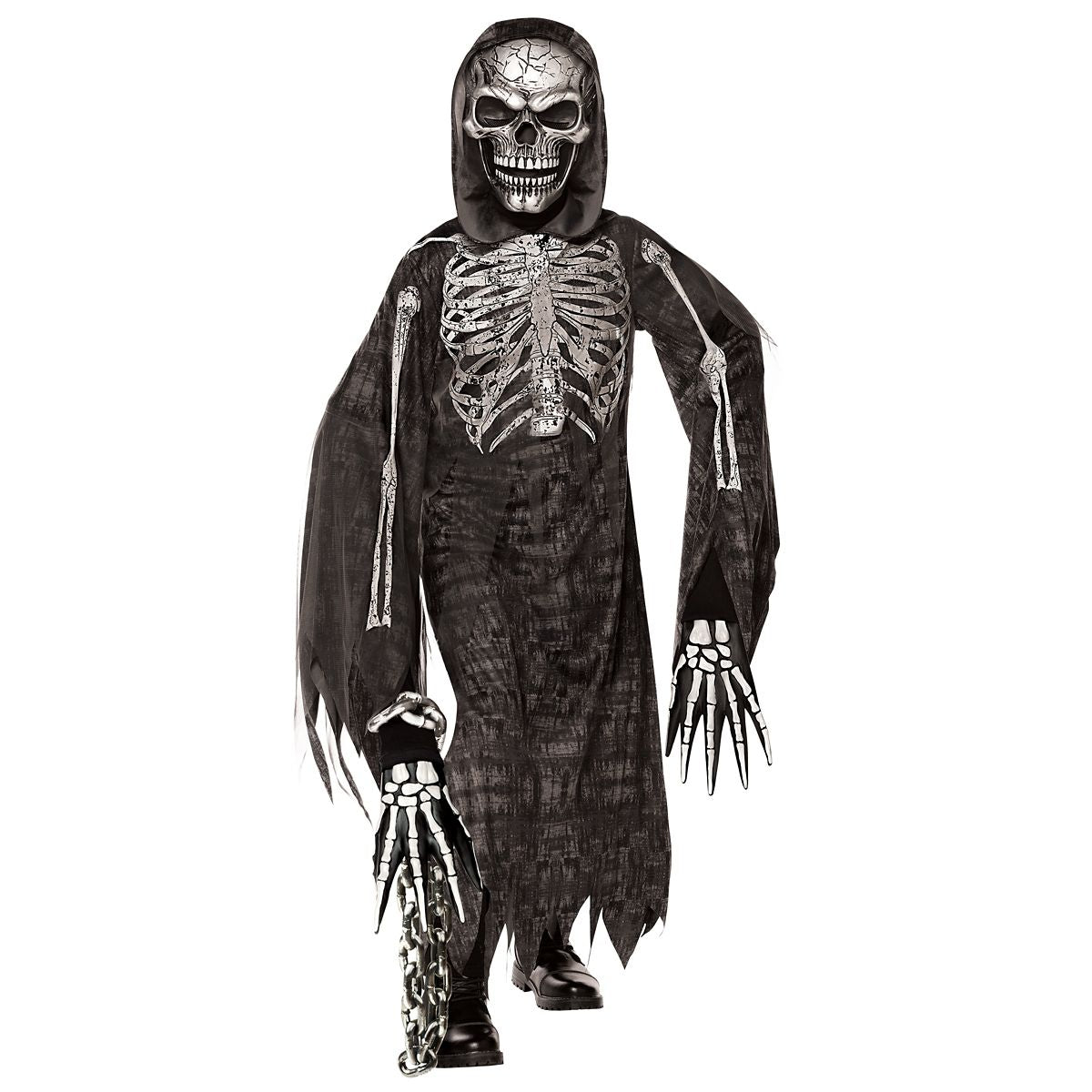Kids Monster Skeleton Costume BLACK