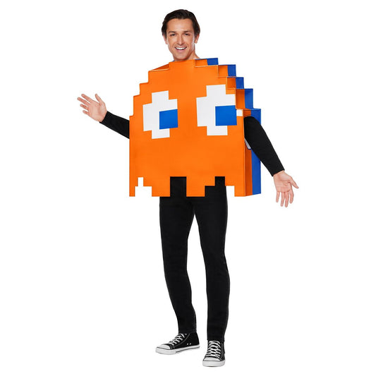 Adult Clyde & Blue Ghost Reversible 3D Costume - Pac-Man ORANGE/BLUE