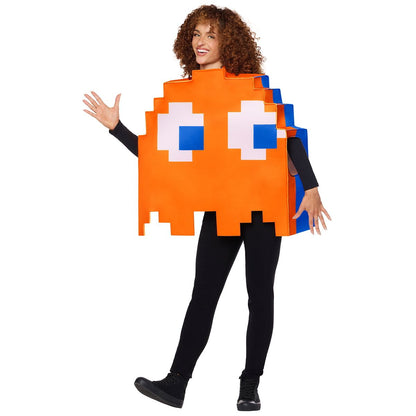Adult Clyde & Blue Ghost Reversible 3D Costume - Pac-Man ORANGE/BLUE