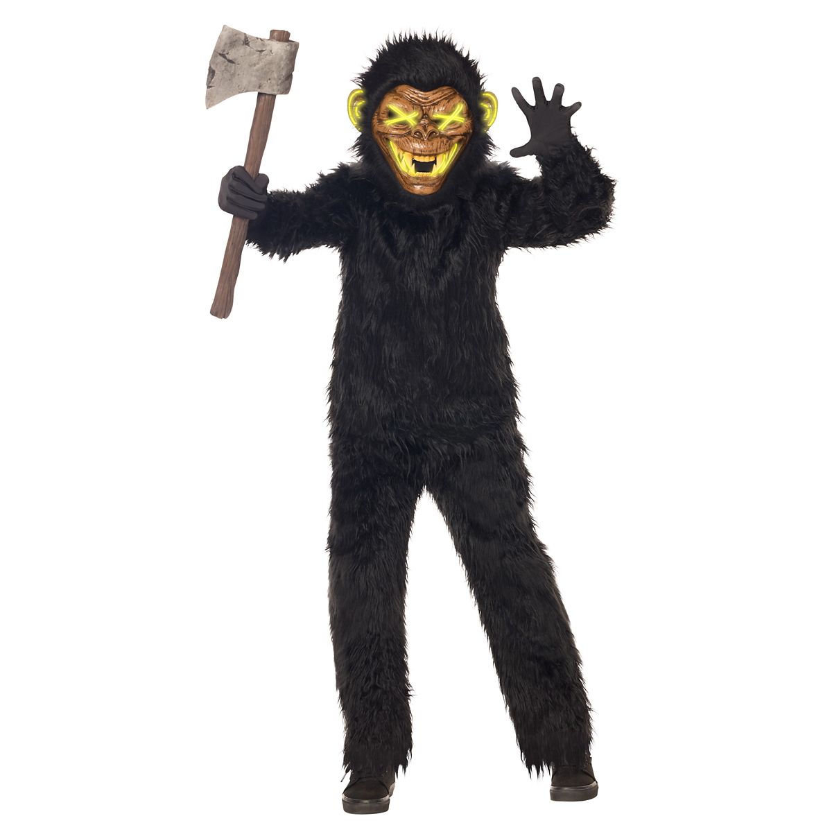 Kids Light-Up Monkey Jumpsuit Costume BLACK