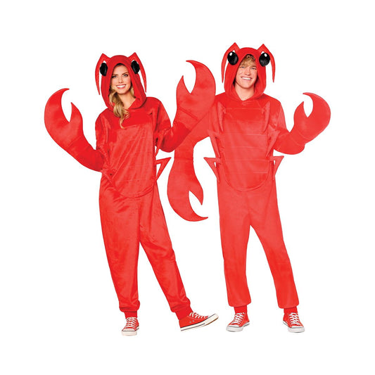 Adult Lobster Jumpsuit Costume RED