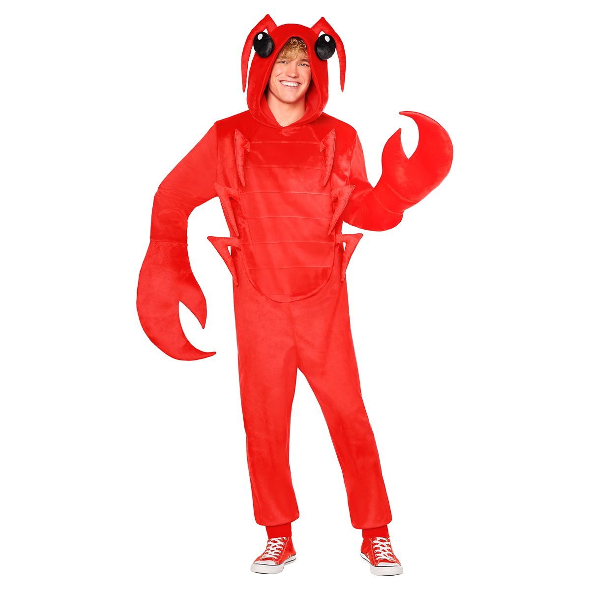 Adult Lobster Jumpsuit Costume RED