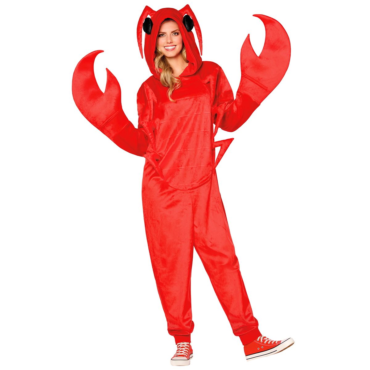 Adult Lobster Jumpsuit Costume RED