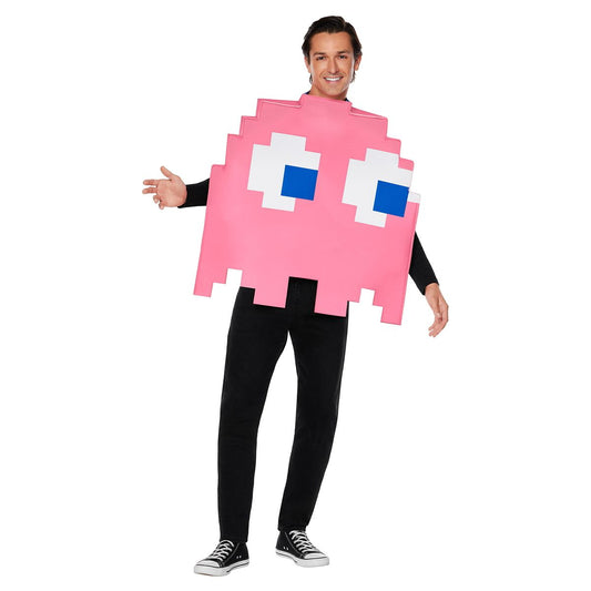 Adult Pinky & Blue Ghost Reversible 3D Costume - Pac-Man PINK/BLUE