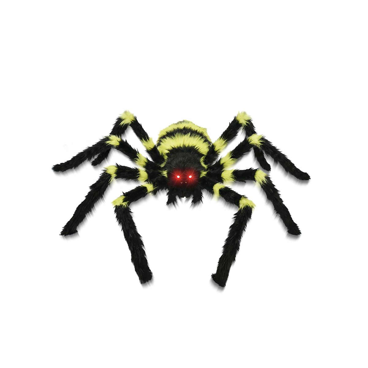 21 Inch LED Green Jumping Spider Animatronic BLACK AND GREEN