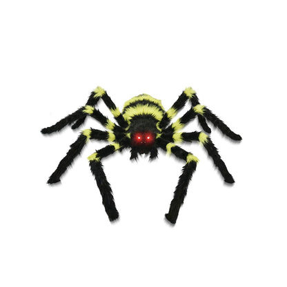 21 Inch LED Green Jumping Spider Animatronic BLACK AND GREEN
