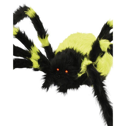 21 Inch LED Green Jumping Spider Animatronic BLACK AND GREEN