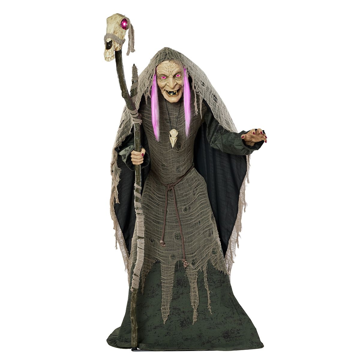 5 Ft 9 In Willow Witch Animatronic MULTI-COLOR