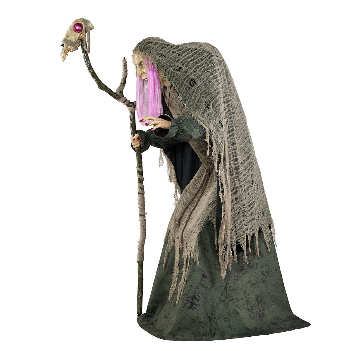 5 Ft 9 In Willow Witch Animatronic MULTI-COLOR