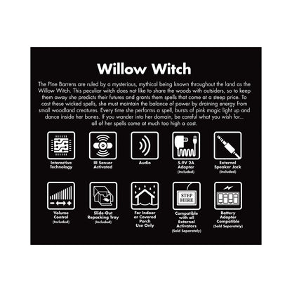 5 Ft 9 In Willow Witch Animatronic MULTI-COLOR