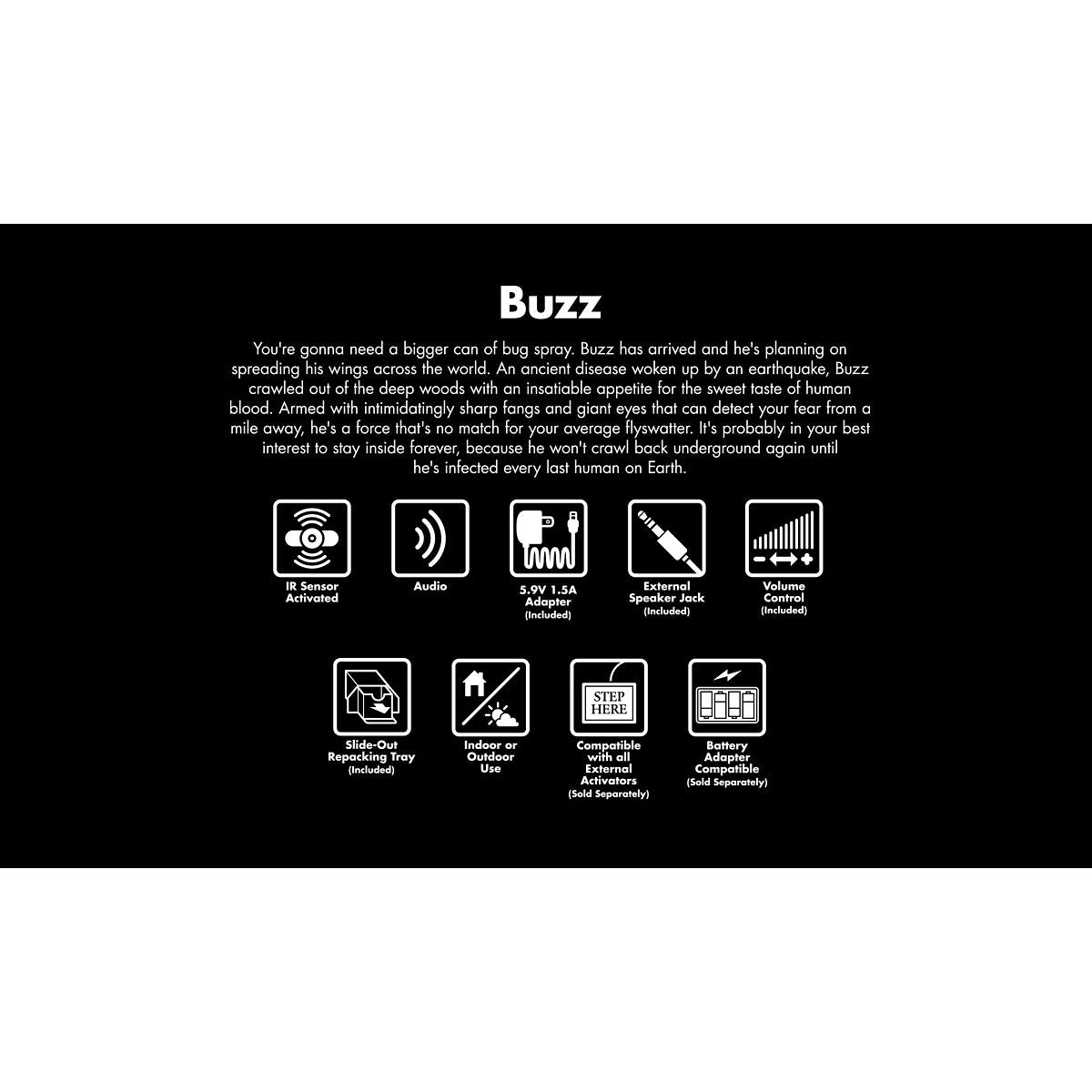 4 Ft Buzz Animatronic MULTI-COLOR