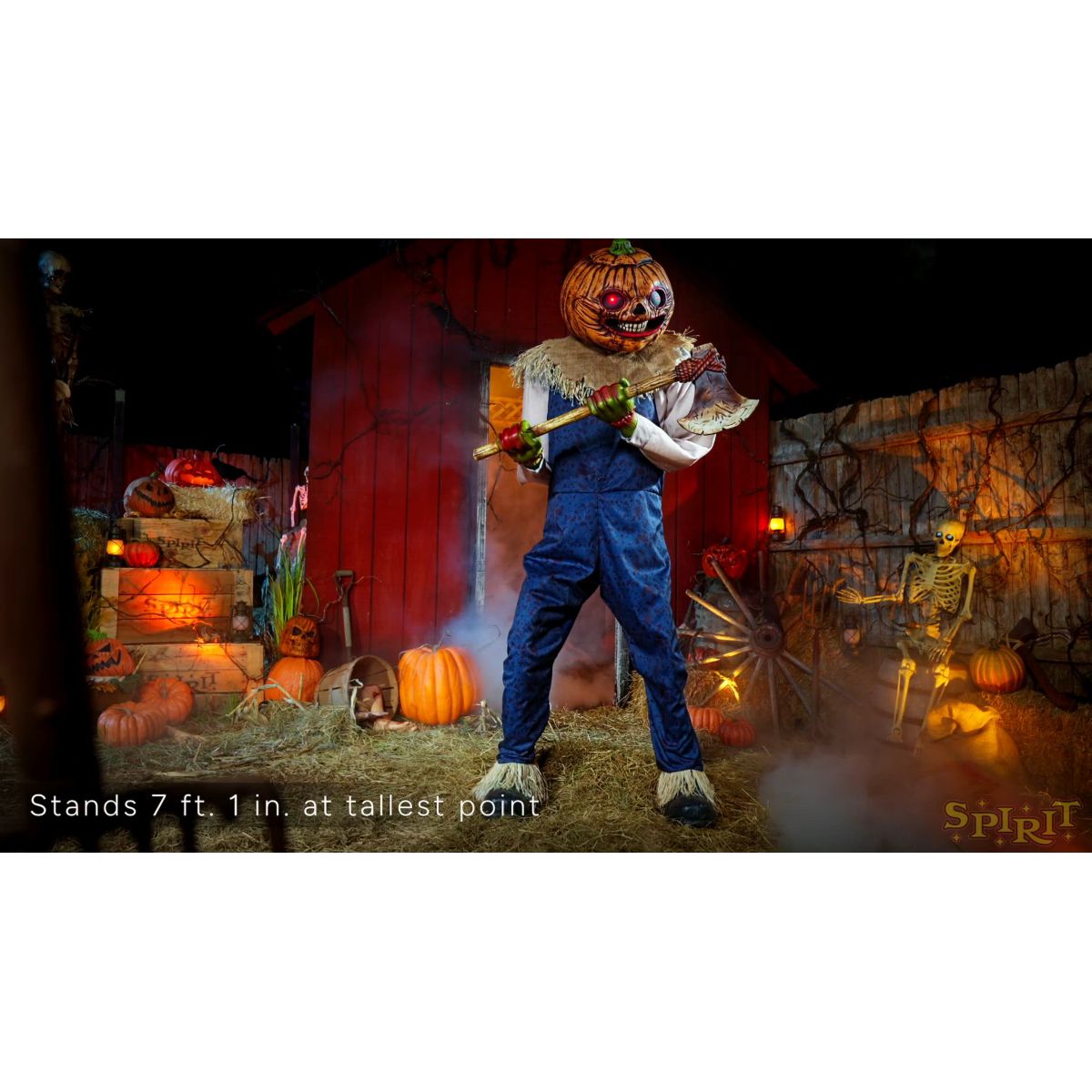 7 Ft 1 In Pumpkin Punisher Animatronic MULTI-COLOR