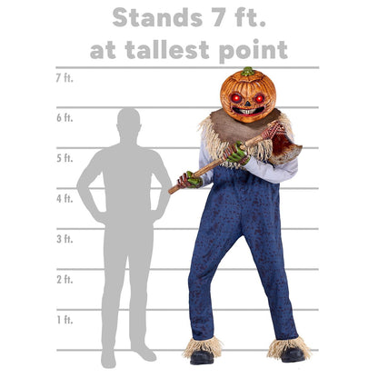7 Ft 1 In Pumpkin Punisher Animatronic MULTI-COLOR