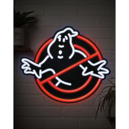 Ghostbusters Neon LED Light-Up Sign RED AND WHITE