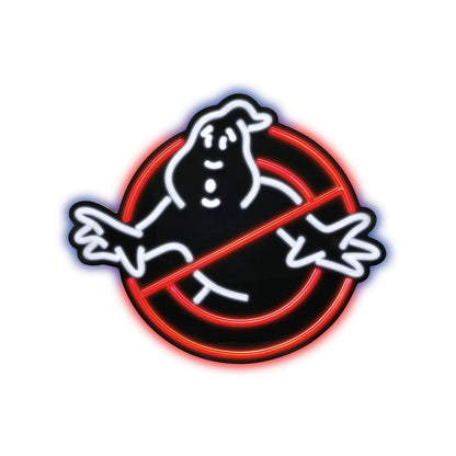 Ghostbusters Neon LED Light-Up Sign RED AND WHITE