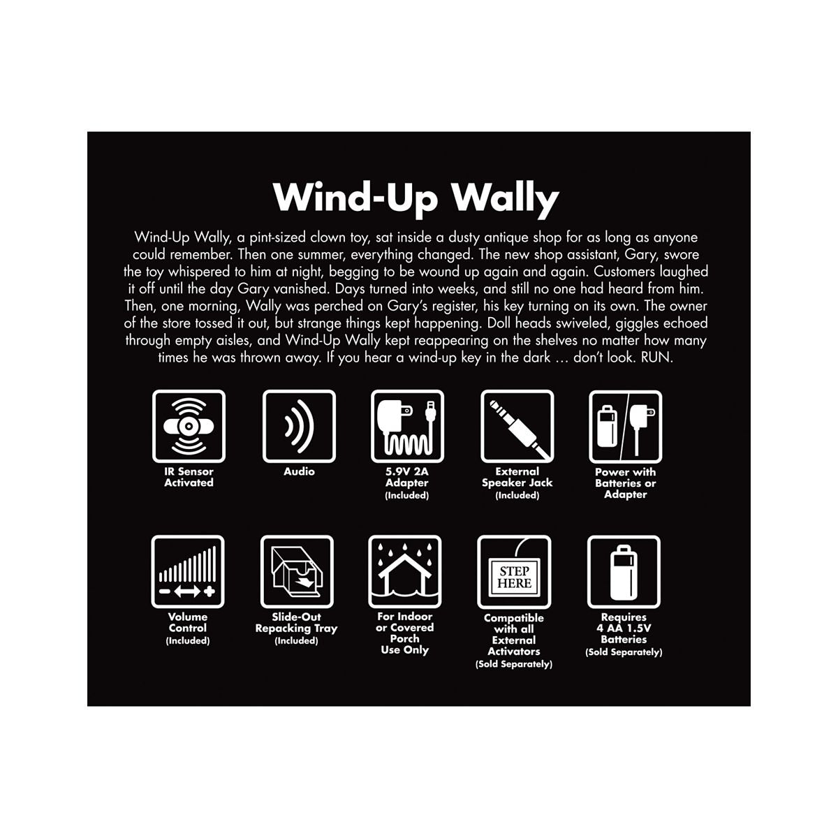 4 Ft 10 In Wind-Up Wally Animatronic MULTI-COLOR